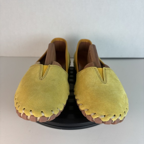 Spring Step Kathaleta Women Sz 37 Yellow Suede Loafer Arch Support Flats NWOT - Picture 3 of 7